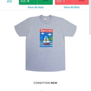 Supreme Sailboat Tee Heather Grey